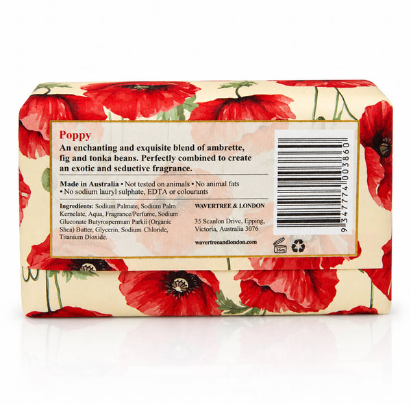 Wavertree & London - Wavertree & London Poppy Luxury Soap Bars