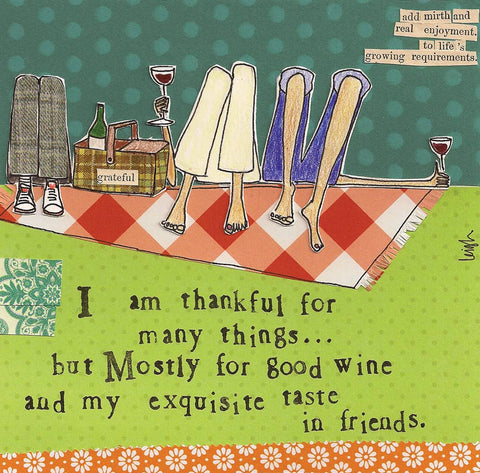 Boston International - Paper Cocktail Napkins Pack of 20 Curly Girl Thankful For