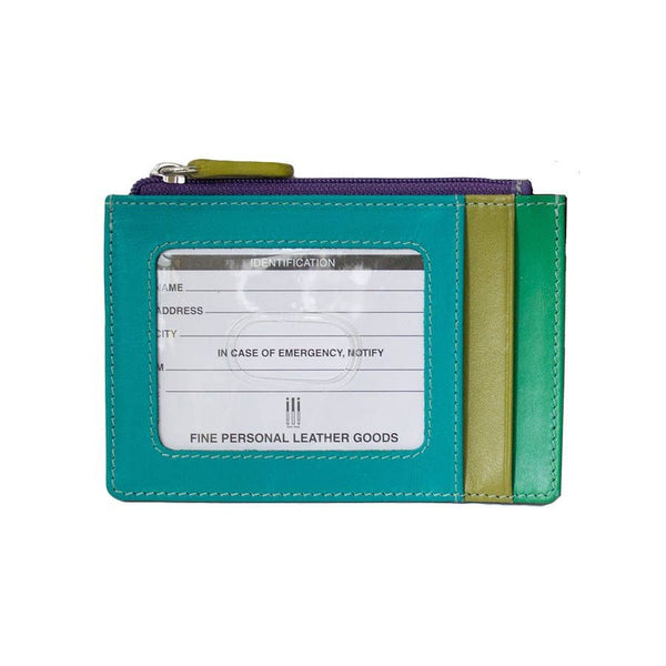 ili New York - 7416 Leather CC-ID Holder with Zip Pocket