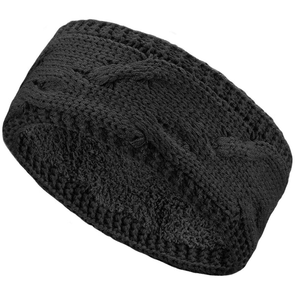 Jasper Trading LLC - JB707 - One Dozen Cable Knit Fuzzy Lined Ear Warmer Headband