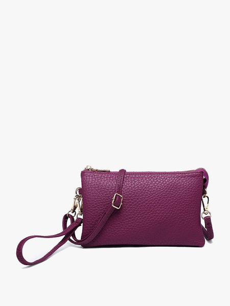 Jen & Co. - M013 Riley Monogrammable 3 Compartment Crossbody/Wristlet