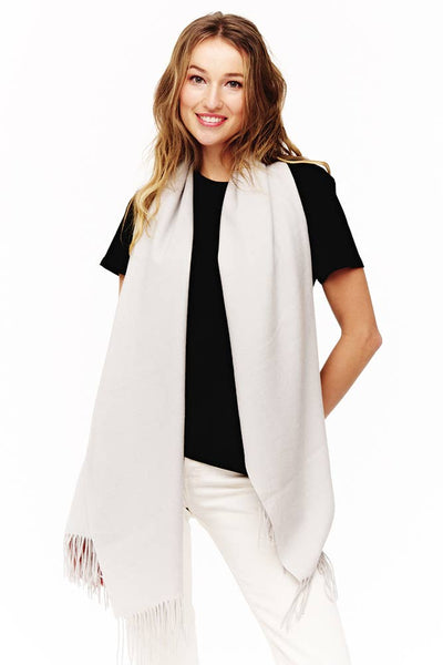 Hana - Soft Cashmere Solid Color Scarf: Turquoise