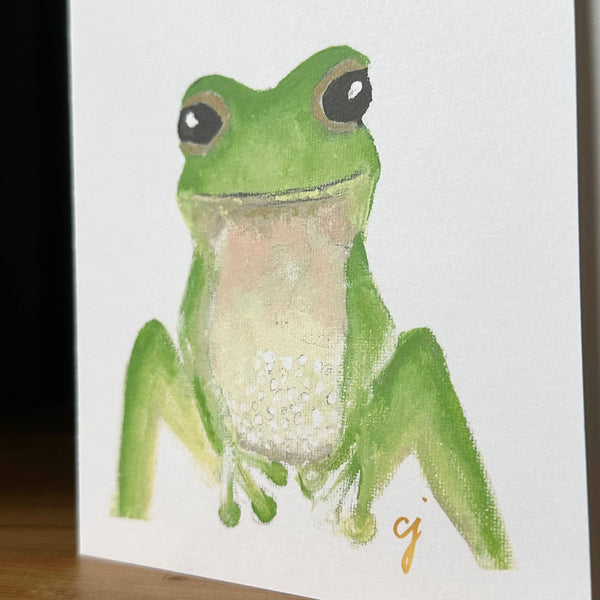 claire jordan - Frog Baby Greeting Card | 5x7 Blank Card | Nursery    