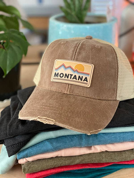 Asheville Sunset - Leather Patch Hat -