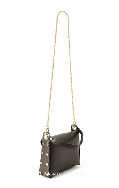 MONTTE DI JINNE - Italian Handmade Leather Top Handle Bag with Bee Emblem