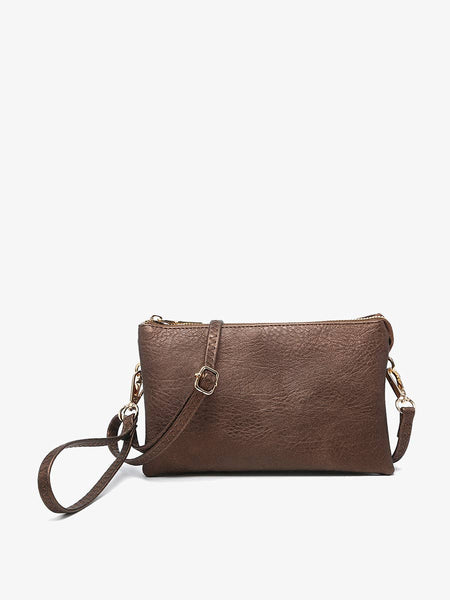 Jen & Co. - M013 Riley Monogrammable 3 Compartment Crossbody/Wristlet