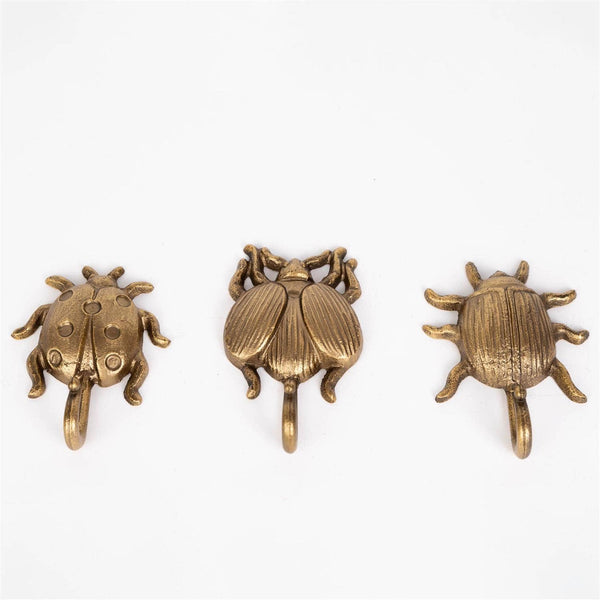 Audrey's Home & Gift - Cast Iron Gold Bug Hook (3 Styles) (Pk/06 Ast)