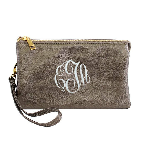 MiMi Wholesale - 7013 Monogrammable Three Compartments Crossbody Bag: Light Grey