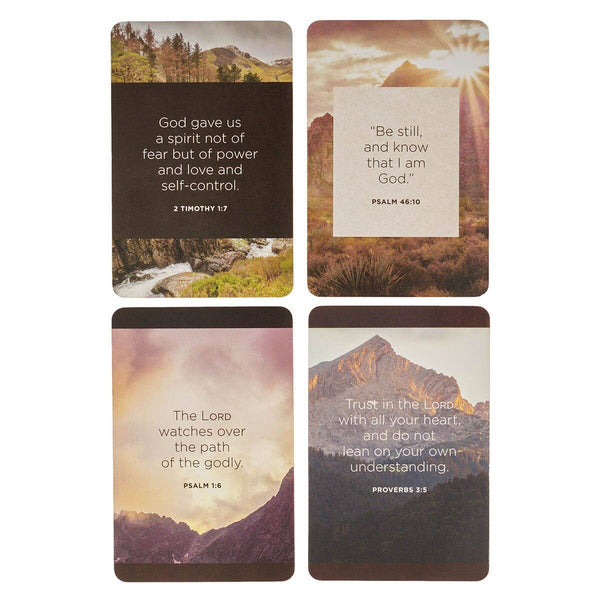 Christian Art Gifts - Box of Blessings Brown Faith Mountains Matt. 17:20