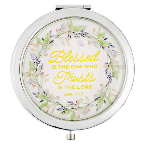 Christian Art Gifts - Mirror Compact Blessed Bloom Jer. 17:7