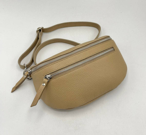 Suie Valentini srl - Genuine leather fanny pack, Made in Italy, art. 112467