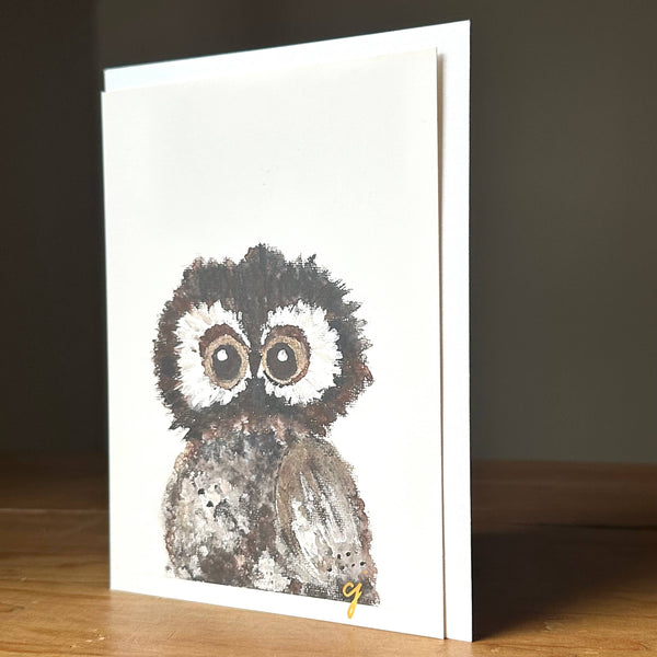 claire jordan - Owl Baby Greeting Card | 5x7 Blank Card | Nursery