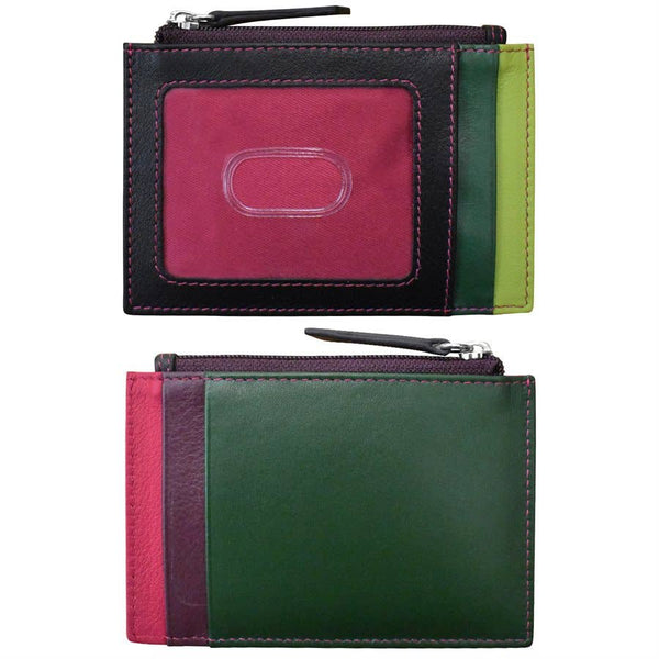 ili New York - 7416 Leather CC-ID Holder with Zip Pocket