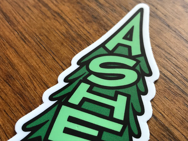 Sprouted Scribbles - Asheville Sticker | Pine Tree | Waterproof Vinyl Decal: VEHICLE SIZED