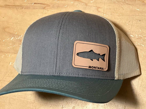MT Brand Apparel - Fish Leather Patch Hat - Customizable