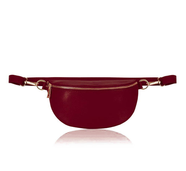 MONTTE DI JINNE - Italian Genuine Leather Crossbody Bum Bag-Small