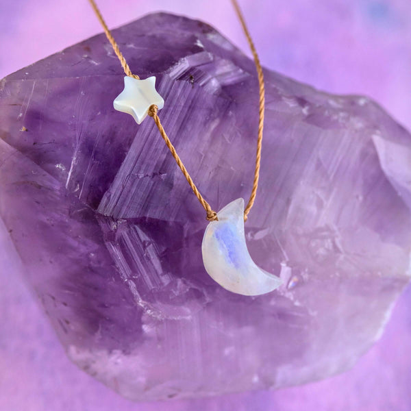 SoulKu - Moonstone I Love You To The Moon & Back Necklace