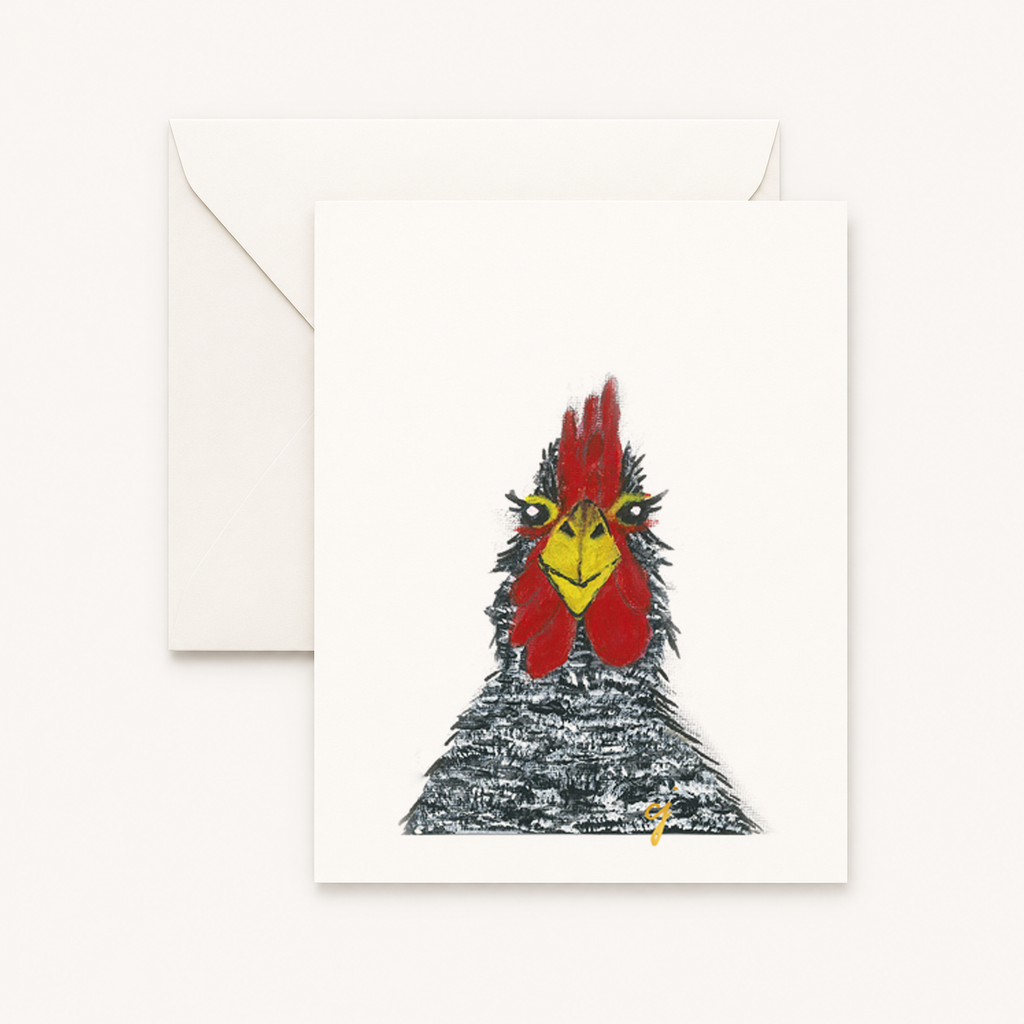claire jordan - Chicken Baby Greeting Card | 5x7 Blank Card | Nursery 
