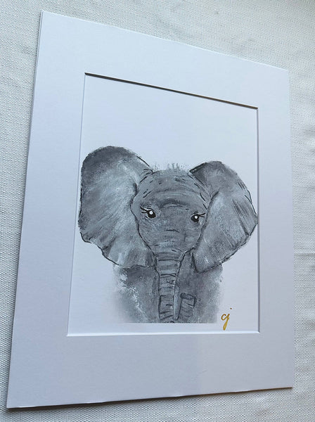 claire jordan - Heirloom Elephant Nursery Art Print