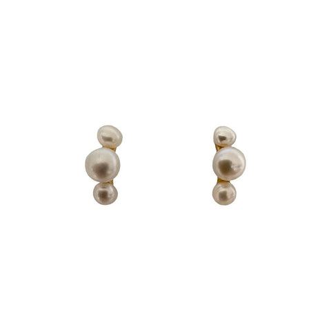 Modern Opus- 11:11 Angels - Triple Pearl Earring