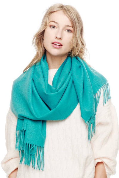 Hana - Soft Cashmere Solid Color Scarf: Heather Gray