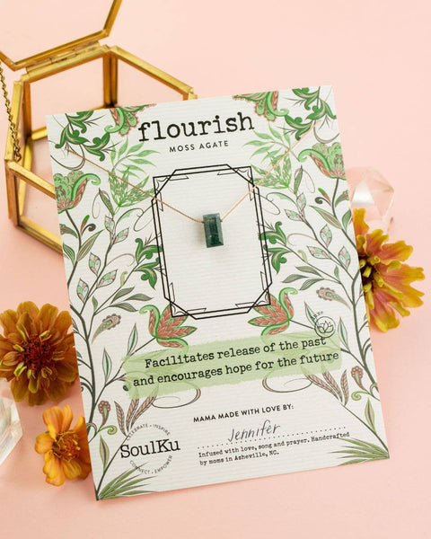 SoulKu - Moss Agate Refined Necklace for Flourish