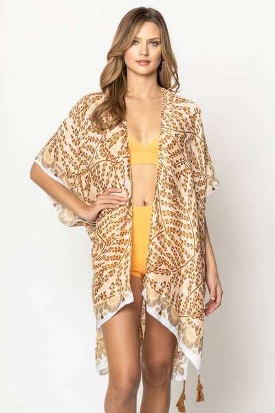 Hana - Abstract Print Summer Kimono Cover Up