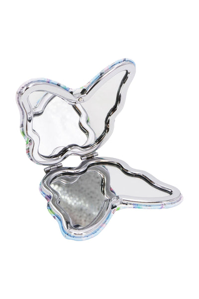 Cap Zone - Butterfly Floral Cosmetic Compact Mirror