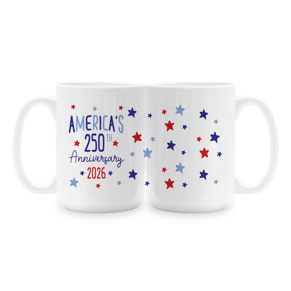 Clairmont & Co - 15oz Coffee Mug White-4th of July 250th Anniversary