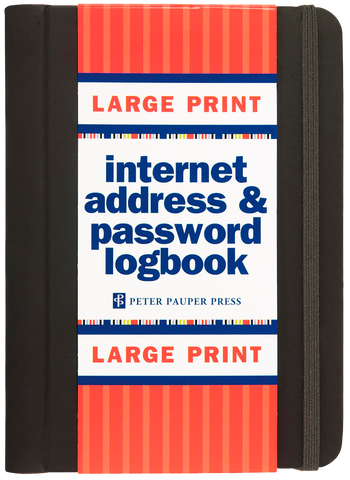 Peter Pauper Press - Large Print Internet Address & Password Logbook