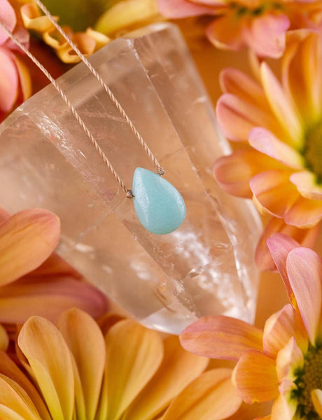SoulKu - Amazonite Gemstone Necklace - Courage Gift Women