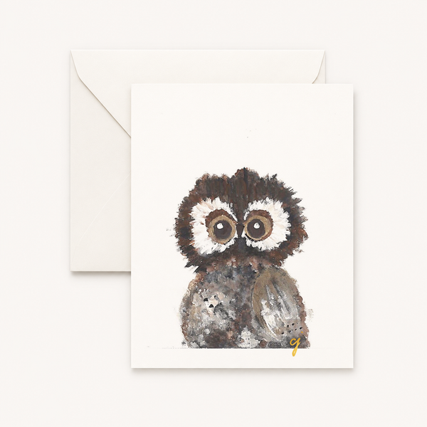 claire jordan - Owl Baby Greeting Card | 5x7 Blank Card | Nursery