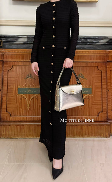 MONTTE DI JINNE - Italian Handmade Leather Top Handle Bag with Bee Emblem