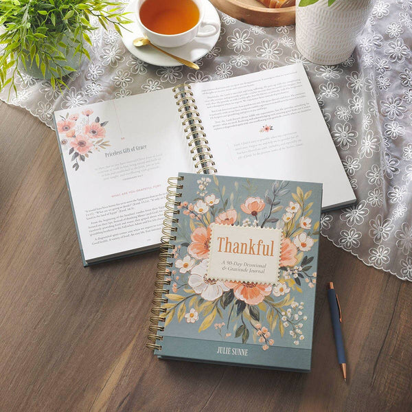 Christian Art Gifts - Thankful, A 90-Day Devotional Gratitude Journal HC Spiral