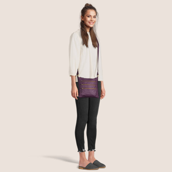 The Camile Three Zip Crossbody