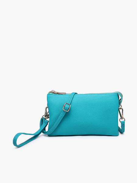 Jen & Co. - M013 Riley Monogrammable 3 Compartment Crossbody/Wristlet