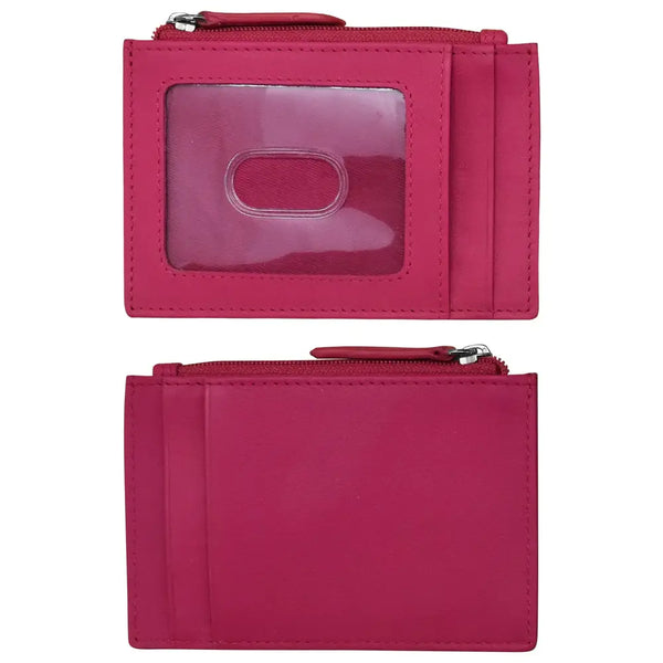 ili New York - 7416 Leather CC-ID Holder with Zip Pocket