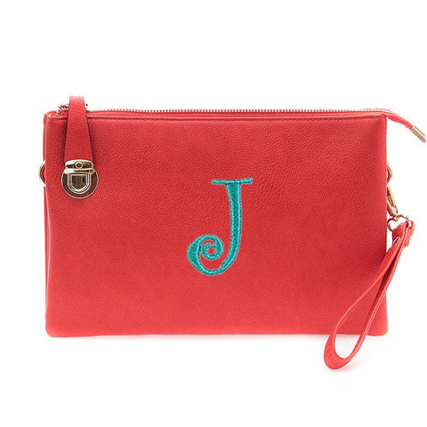MiMi Wholesale - 0714 Designer Inspired Fashion Clutch/Crossbody Bag: Red