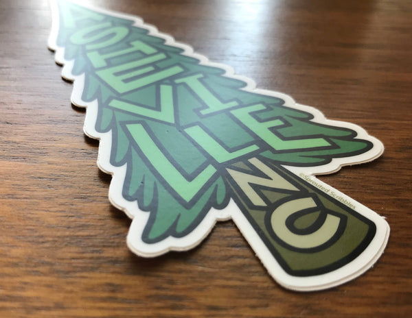 Sprouted Scribbles - Asheville Sticker | Pine Tree | Waterproof Vinyl Decal