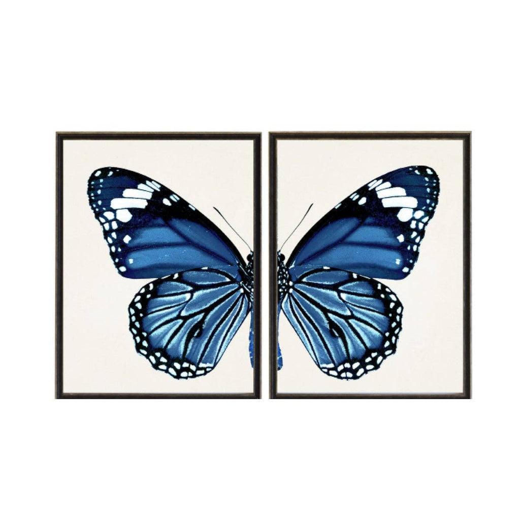 Antique Curiosities Inc - Diptych Navy Butterfly