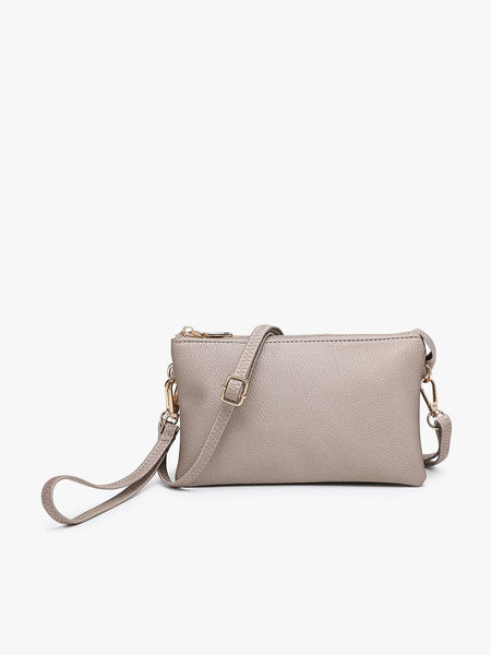 Jen & Co. - M013 Riley Monogrammable 3 Compartment Crossbody/Wristlet