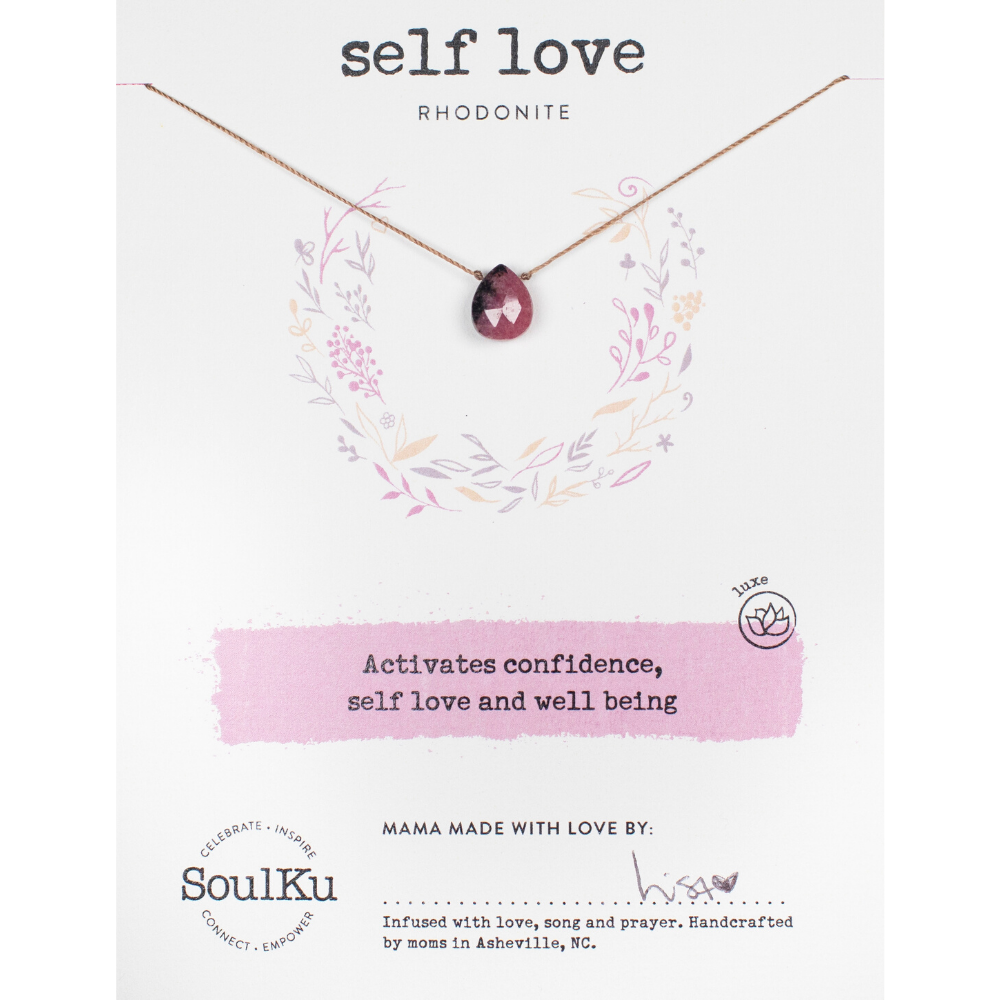 SoulKu - Rhodonite Luxe Necklace for Self Love - OLOVE17