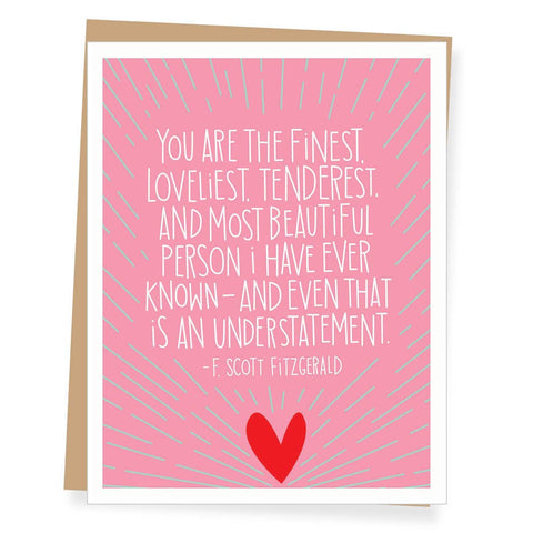 Apartment 2 Cards - F. Scott Fitzgerald Quote Valentine's Day Card