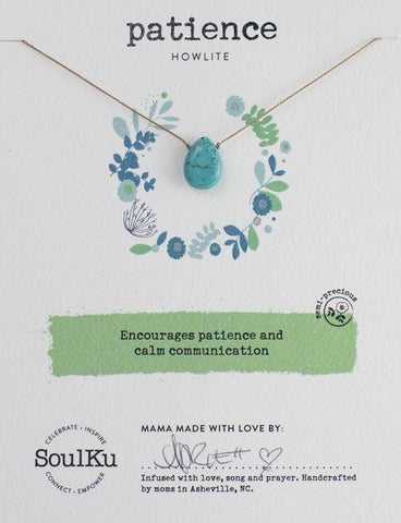 SoulKu - Howlite Soul-Full of Light Necklace for Patience - SFOL20
