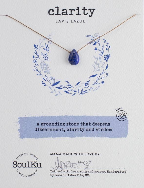SoulKu - Lapis Lazuli Luxe Necklace for Clarity - OLOVE02