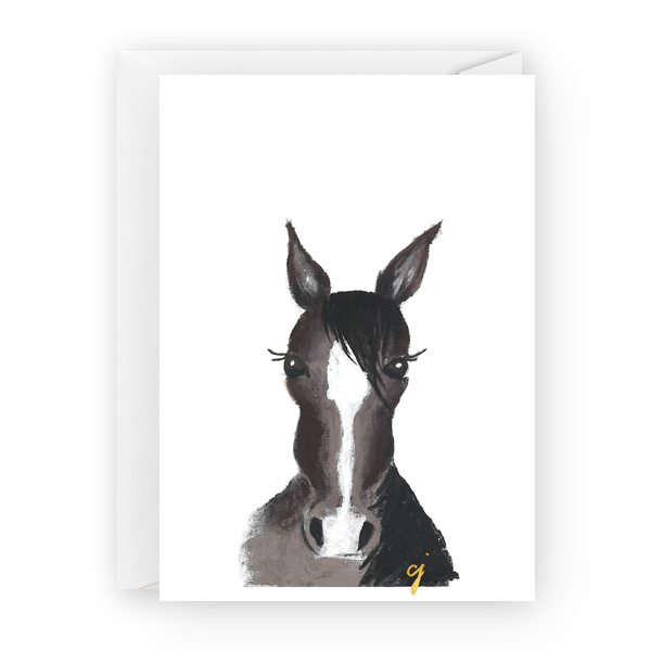 claire jordan designs - Horse Greeting Card | Blank | Framable Art