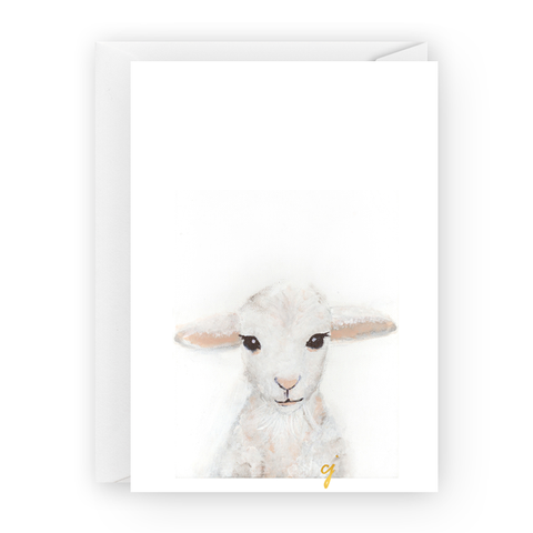 claire jordan designs - 5" x 7" Lamb easter Greeting Card