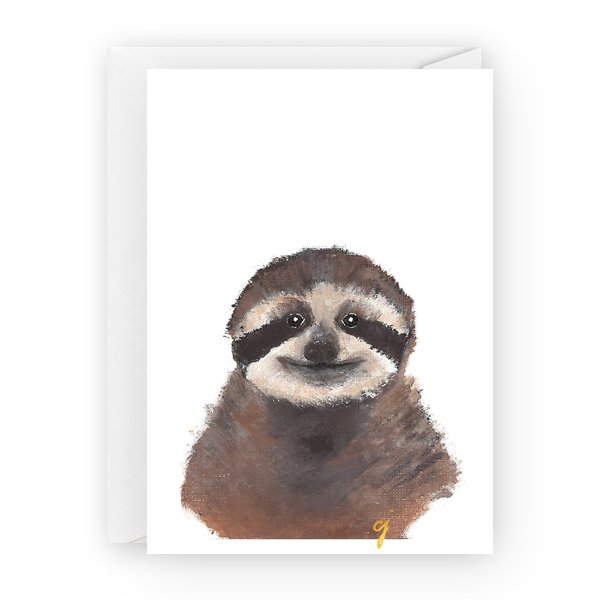 claire jordan designs - 5" x 7" Sloth Greeting Card