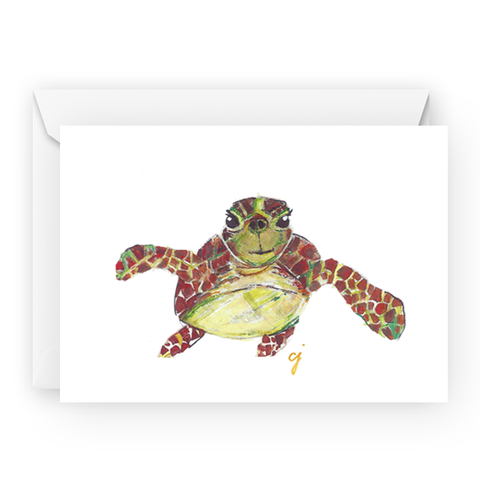 claire jordan designs - 5" x 7" sea turtle greeting card