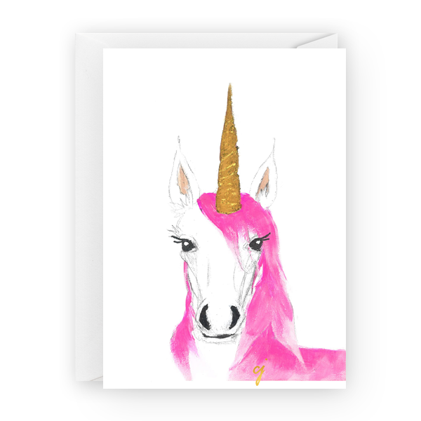 claire jordan designs - 5" x 7" Unicorn Greeting Card